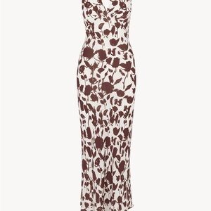 Realisation Par Simone chocolate Havana Floral Maxi Dress